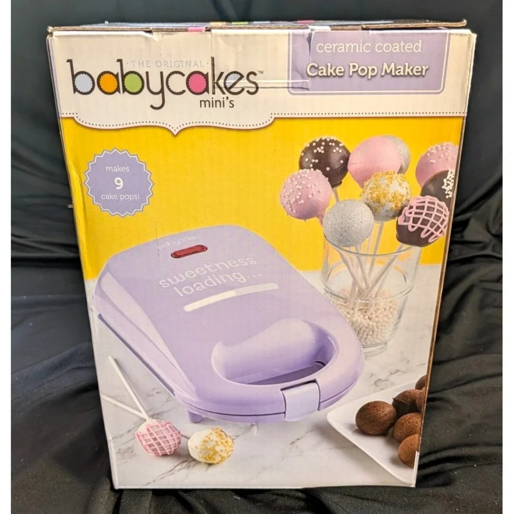 🍭Babycakes Mini's CPM-20 Mini Cake Pop Maker~ Purple Dessert Sweets Treats‎ NEW